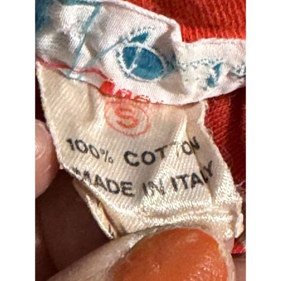 VTG 80s 90s Y2K PAUL HARRIS Red White Striped Tank Top Made Italy  Cotton Small - Picture 7 of 9